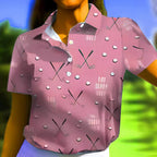 Damen Poloshirt mit modernem Golf-Muster und bequemem Schnitt R&B