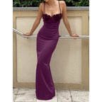 Damen Figurnahes Abendkleid mit floralem Detail und schulterfreien Trägern R&B