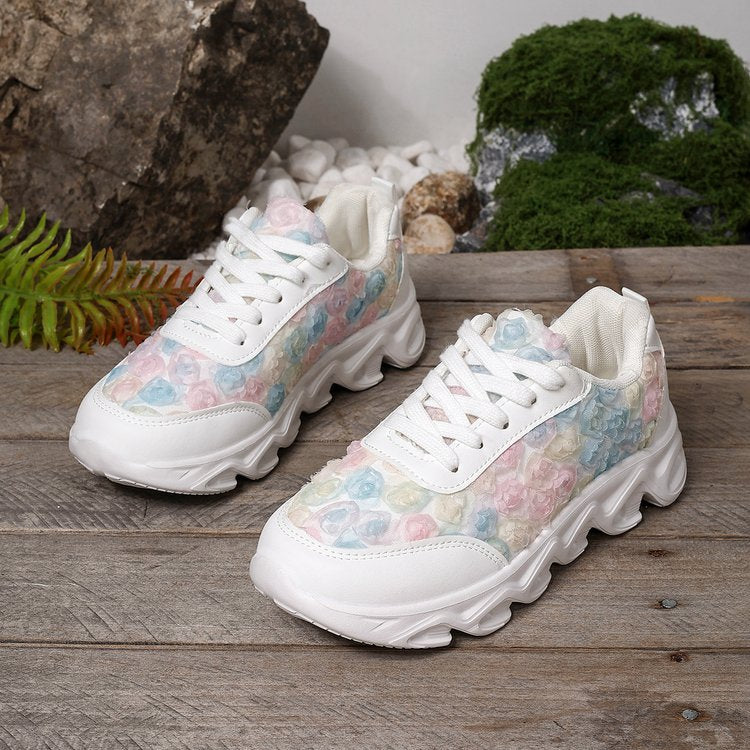 Damen Komfortable Sneaker mit floralem Design R&B
