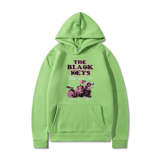 Damen Kapuzenpullover mit kreativem Rockband-Design und komfortabler Passform R&B