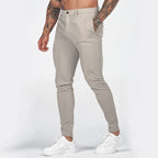 Herren elegante Slim-Fit Chinohose mit elastischem Bund und praktischen Taschen R&B
