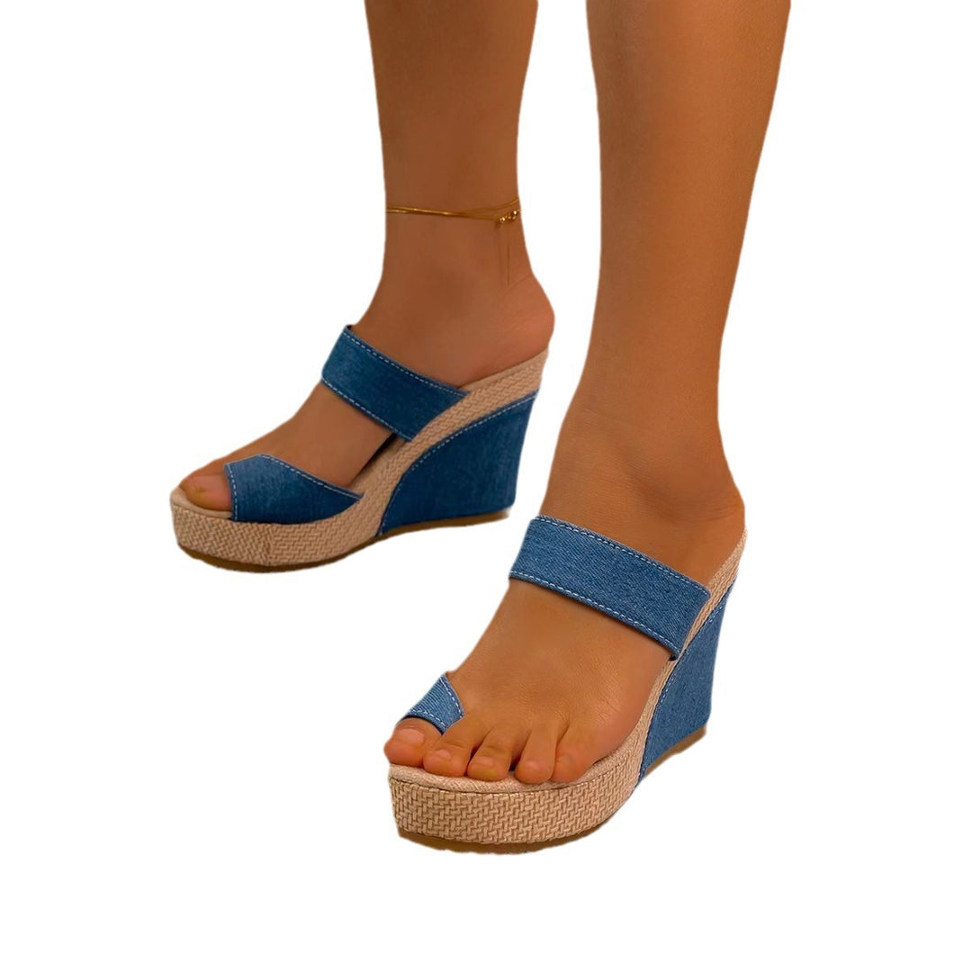 Damen Wedge-Sandaletten mit angenehm gepolstertem Fußbett und modischem Riemendesign R&B