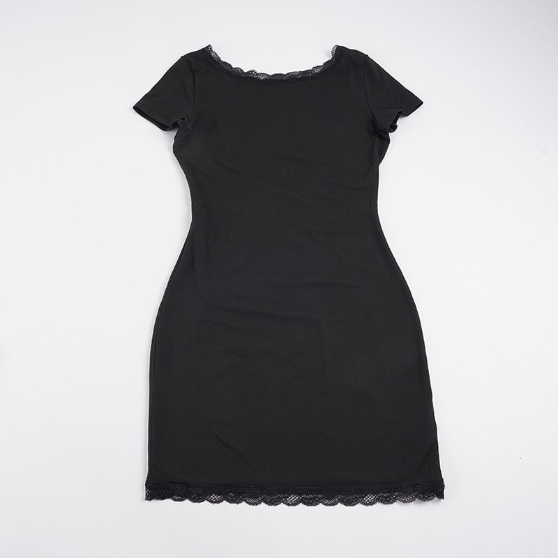 Damen Spitzenkleid mit elegantem Abschluss R&B