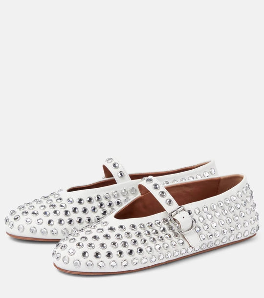 Damen Modische Ballerinas mit Strassverzierungen und komfortablem Fußbett R&B
