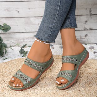 Damen Komfort-Sandalen mit modischem Schnallen-Design R&B
