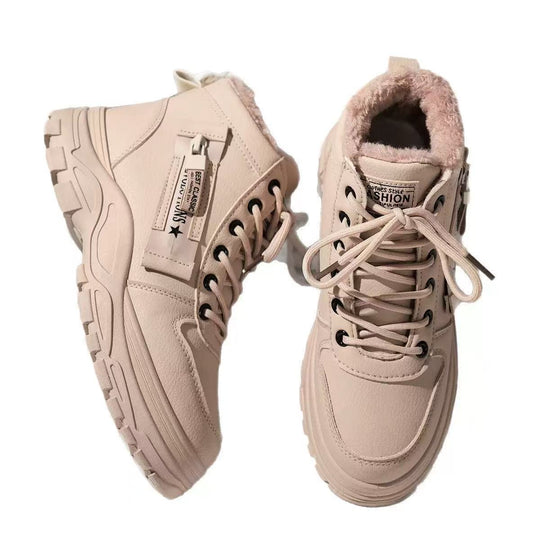 Damen gefütterte High-Top Sneakers mit rutschfester Sohle und modischem Design R&B