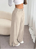 Damen Weite High-Waist Hose EB