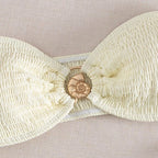 Damen Bandeau-Bikini mit Rüschendetails und modischem Schmuckakzent R&B