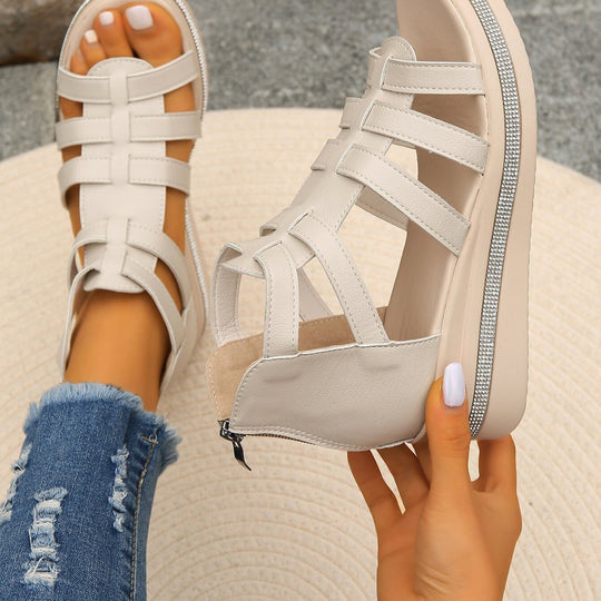 Damen bequeme Sandalen mit verstellbarem Riemensystem und sicherem Halt R&B
