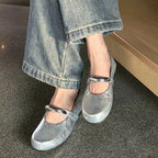 Damen Elegante und komfortable Ballerinas mit modischem Riemchen R&B