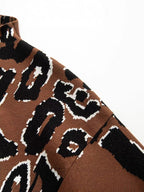 Damen lässiger Animal-Print Pullover R&B