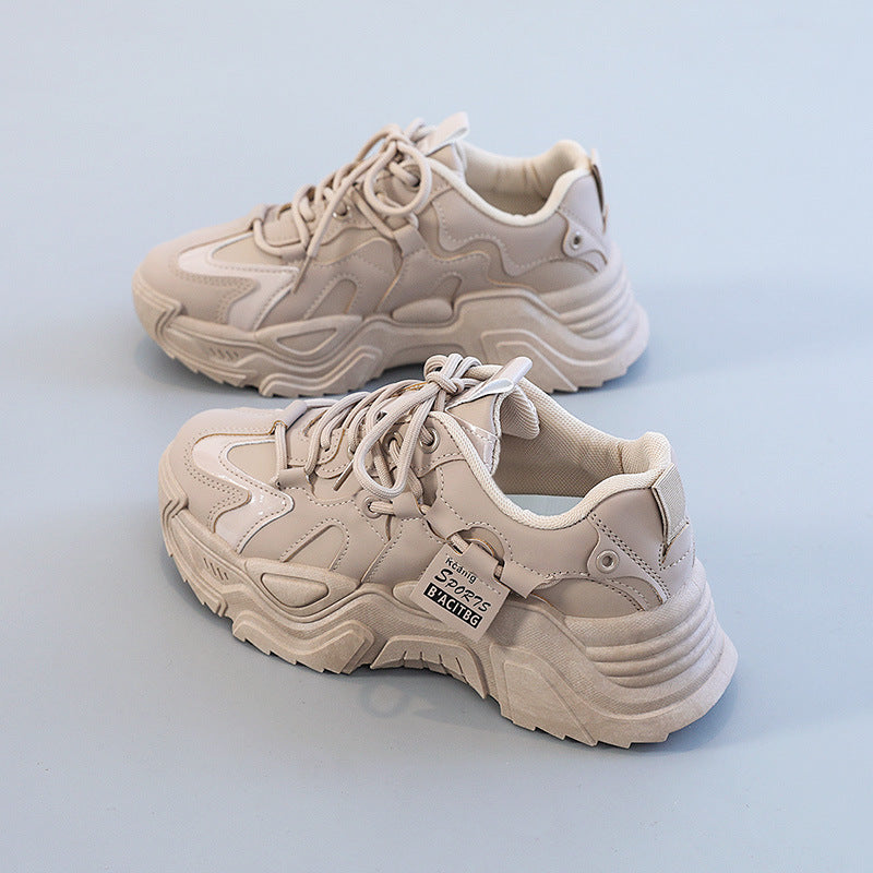 Damen modische Chunky Sneakers mit atmungsaktiver Mesh-Oberfläche und dämpfendem Sohlenprofil R&B