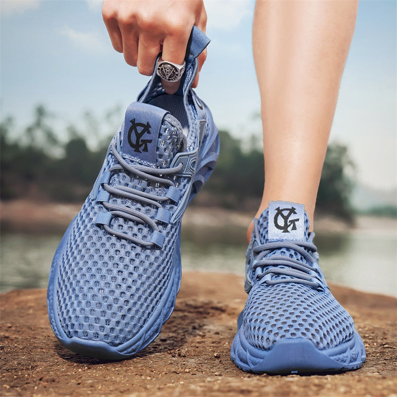 Damen Sportliche Sneakers mit atmungsaktivem Netzoberteil und stoßdämpfender Sohle R&B