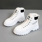 Damen Winterliche High-Top Stiefel mit warmem Fleece-Futter und rutschfester Sohle R&B