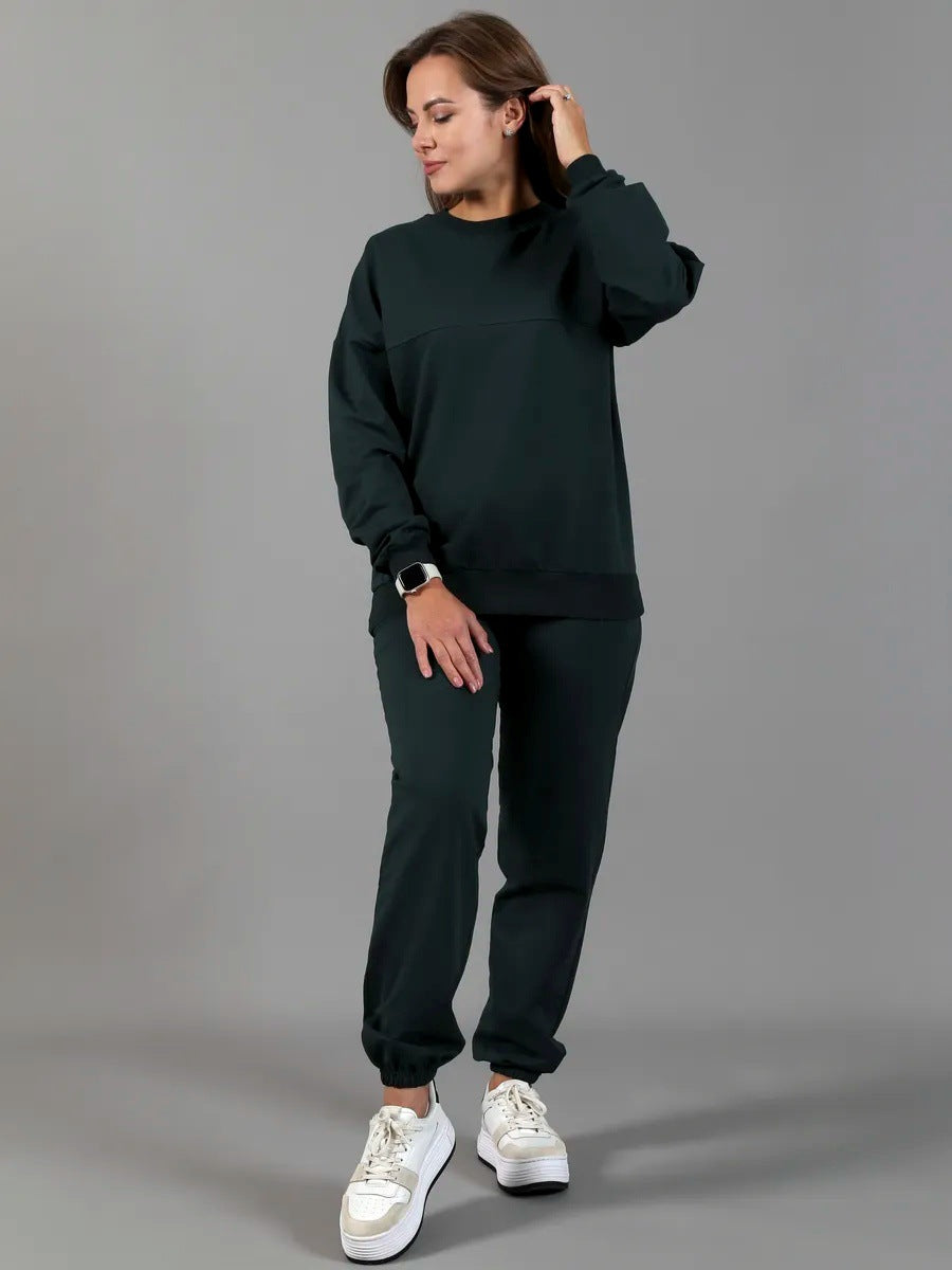 Damen Sportliches Sweatset mit elastischen Bündchen R&B