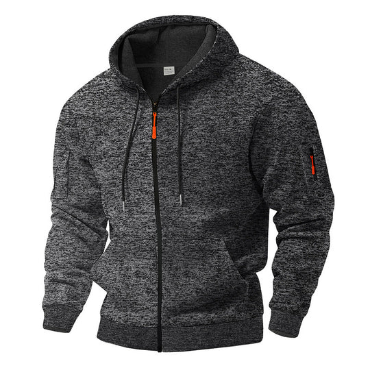 Herren Kapuzensweatjacke mit insbesondere atmungsaktiver Struktur und praktischen Taschen R&B