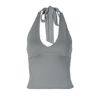 Damen Halterneck Crop-Top R&B