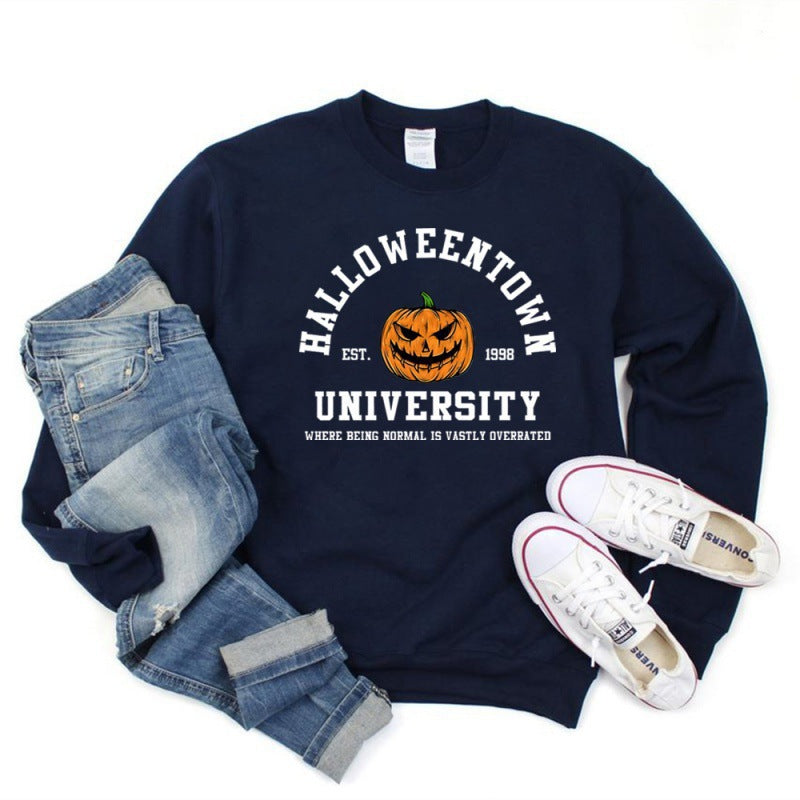 Damen Sweatshirt mit kreativem Halloween-Design und bequemer Passform R&B