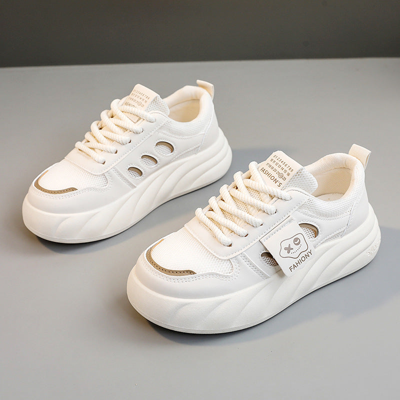 Damen Plattform Sneakers mit modischem Mesh-Obermaterial und dämpfender Sohle R&B