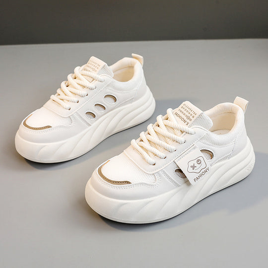 Damen Plattform Sneakers mit modischem Mesh-Obermaterial und dämpfender Sohle R&B