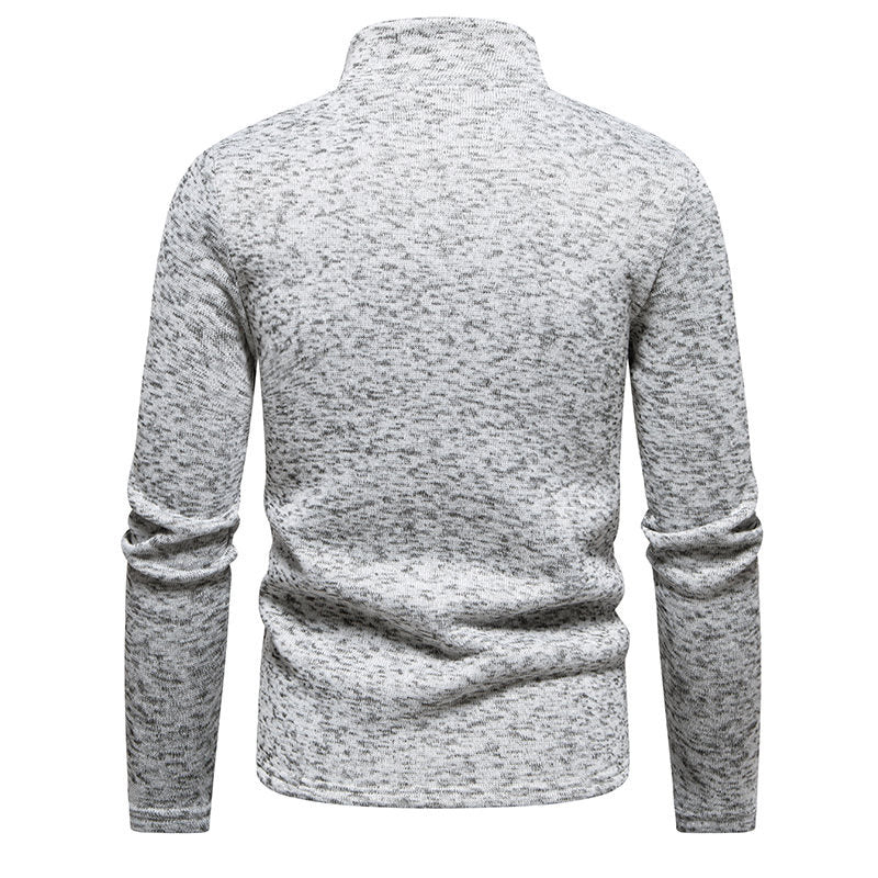 Herren Fleecejacke mit hoher Stehkragen und durchgehendem Reißverschluss R&B