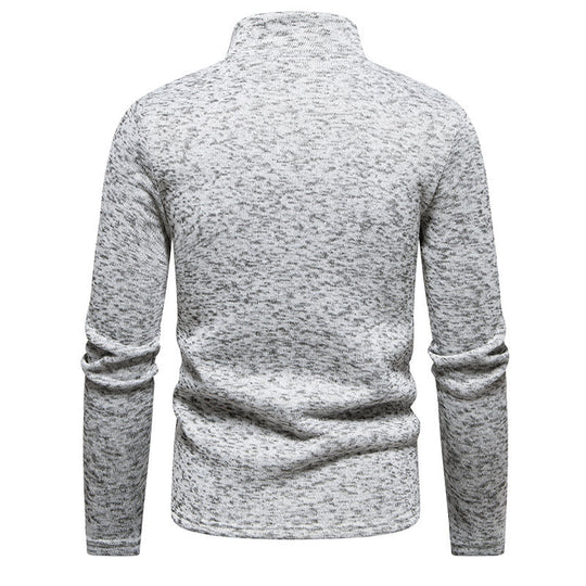 Herren Fleecejacke mit hoher Stehkragen und durchgehendem Reißverschluss R&B