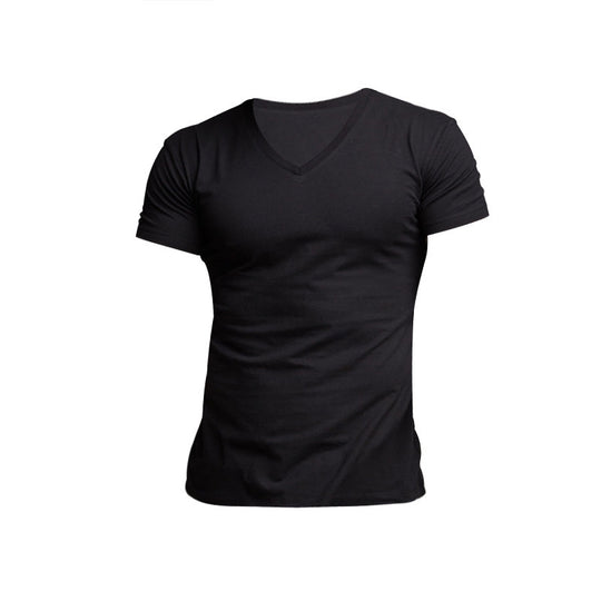 Herren V-Ausschnitt T-Shirt aus weichem Baumwollmix R&B