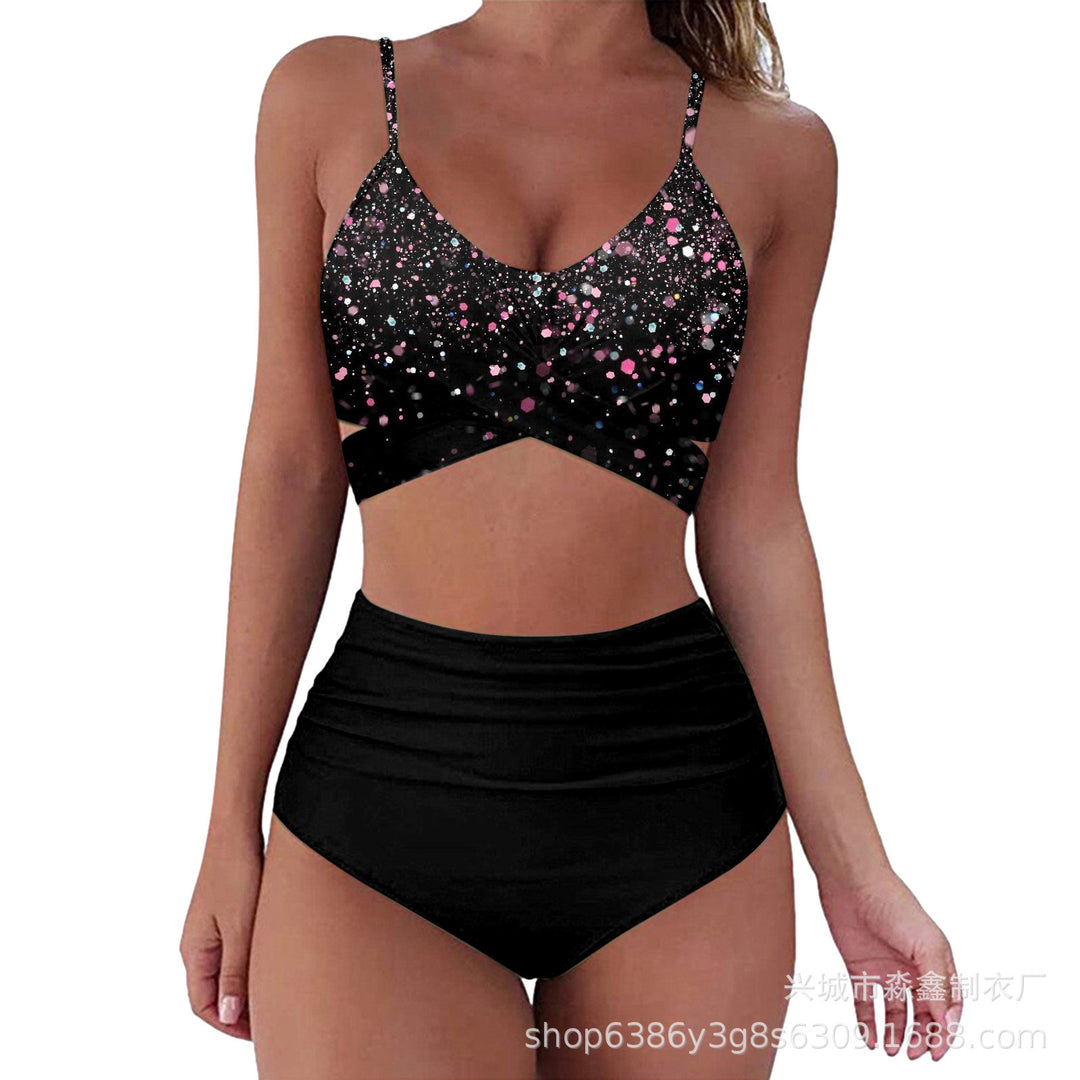 Damen Crop-Top Bikini-Set mit geflochtenem Design R&B