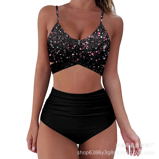 Damen Crop-Top Bikini-Set mit geflochtenem Design R&B