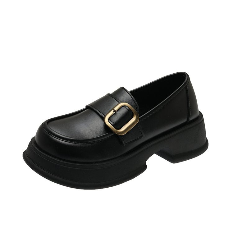 Damen elegante Mokassins mit dekorativem Schnallenverschluss R&B