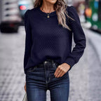 Damen Strukturierter Pullover mit puffärmeligen Details R&B