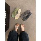 Damen elegante transparent Slipper R&B