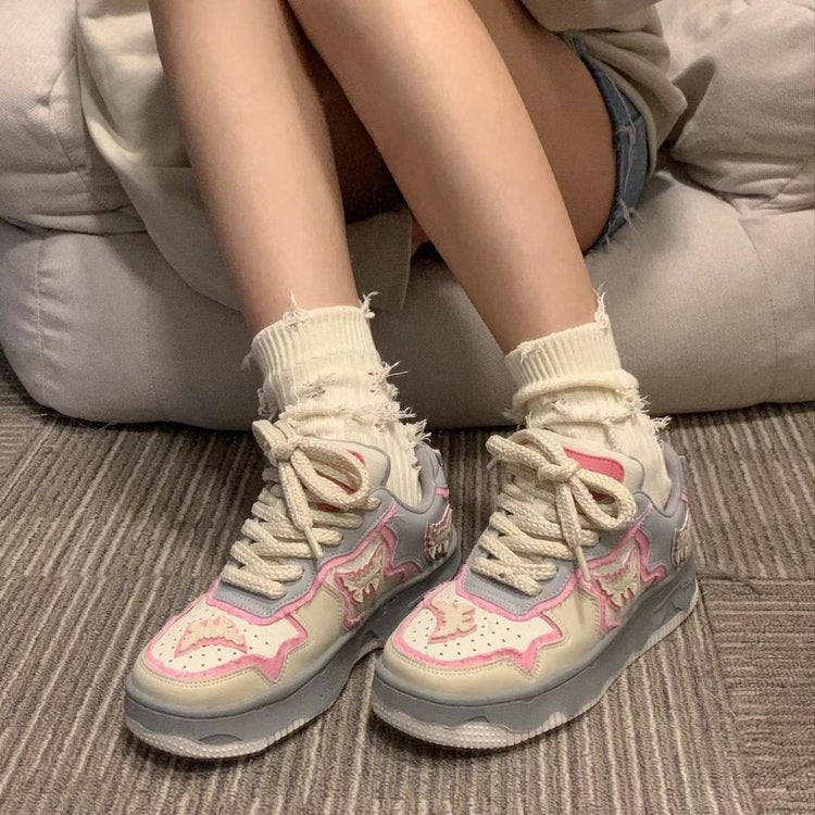 Damen Sneakers mit verspieltem Tiermotiv und dämpfendem Sohlenprofil R&B