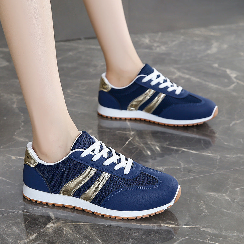 Damen Sportliche Sneakers mit modischen Metallic-Akzenten R&B
