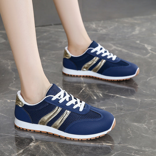 Damen Sportliche Sneakers mit modischen Metallic-Akzenten R&B