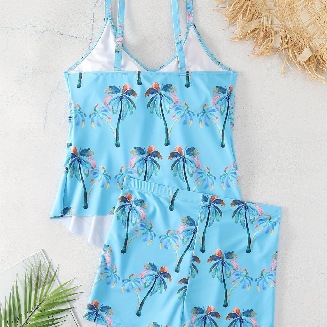 Damen Rüschen-Bikini-Top mit Shorts R&B