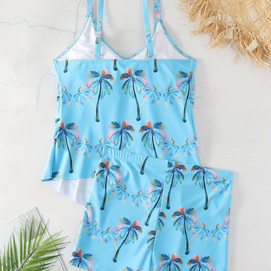 Damen Rüschen-Bikini-Top mit Shorts R&B