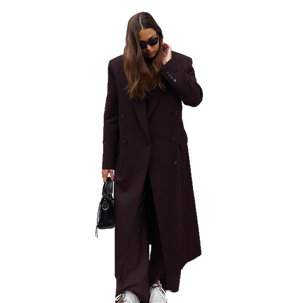 Damen Lange Oversized Jacke R&B
