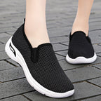 Damen Komfortable Slip-On Freizeitschuhe mit atmungsaktivem Netzdesign