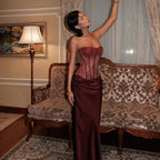 Damen Korsettkleid mit elegantem, fließendem Rock R&B