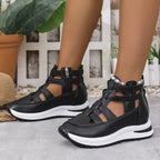 Damen Sportliche Plateausandalen mit verstellbarem Riemendesign R&B