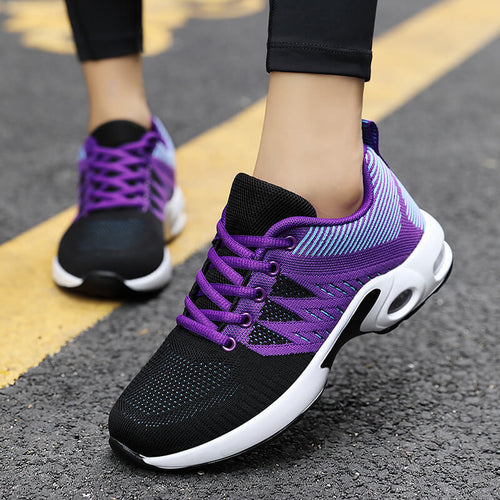Damen Sportliche Lightweight Sneakers mit atmungsaktiver Mesh-Oberfläche und dämpfender Sohle R&B