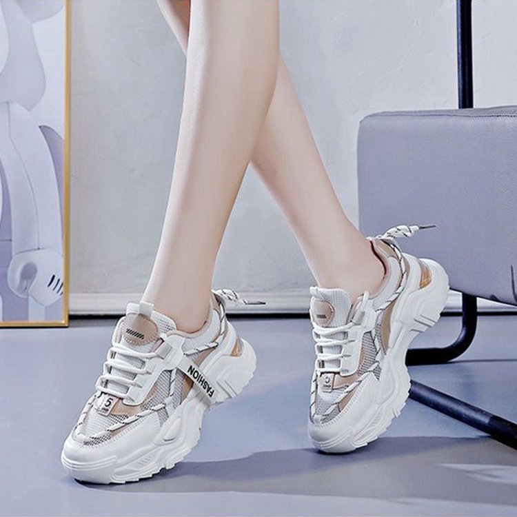 Damen Sportliche Sneakers mit modischem Mesh-Obermaterial und gepolsterter Laufsohle R&B
