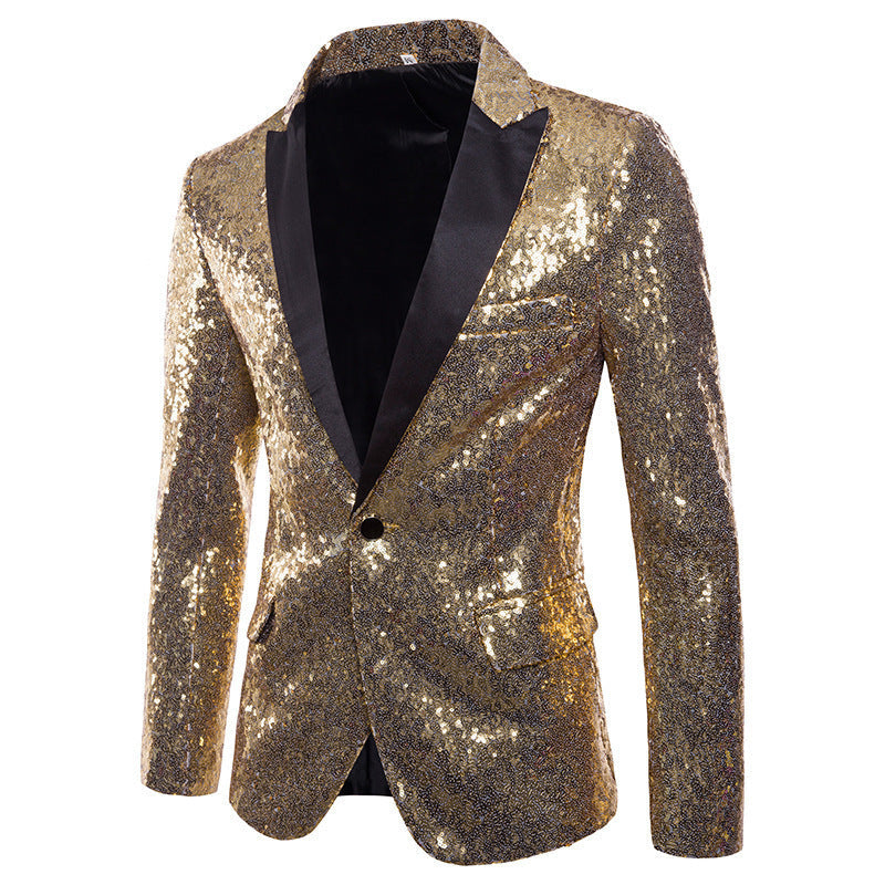 Herren Pailletten Formal Blazer R&B