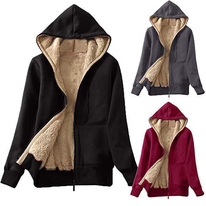 Damen Kuschelige Fleecejacke mit hohem Kragen und praktischem Reißverschluss R&B