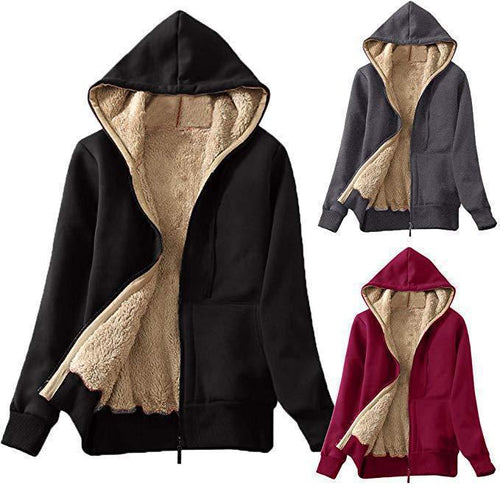 Damen Kuschelige Fleecejacke mit hohem Kragen und praktischem Reißverschluss R&B
