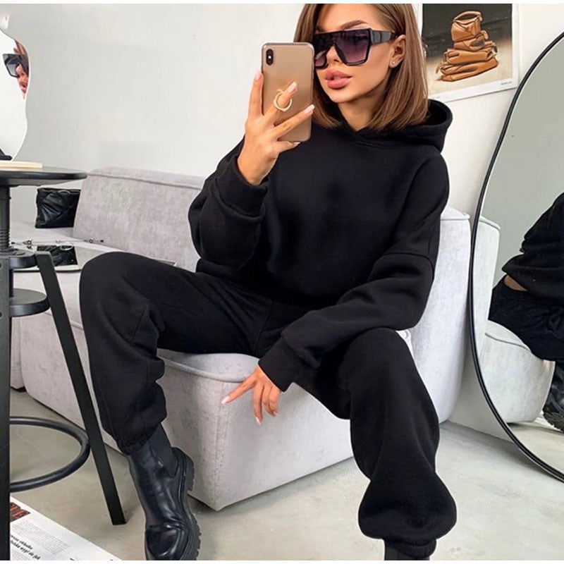 Damen gemütliches Sweatshirt und Hose Set R&B