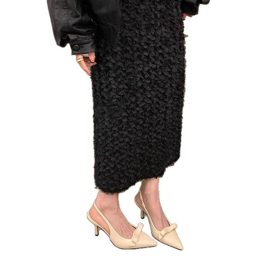 Damen elegante Slingback-Pumps mit zarter Schleifenverzierung R&B