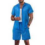 Damen luftiges Freizeitanzug-Set aus Mesh R&B