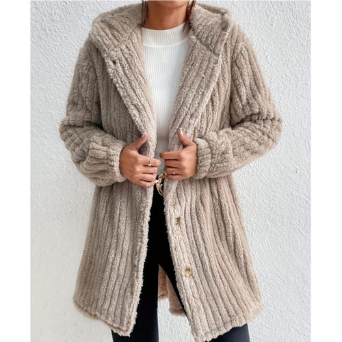Damen Kuschelige Strickjacke mit langen Ärmeln und voluminösem Schnitt R&B